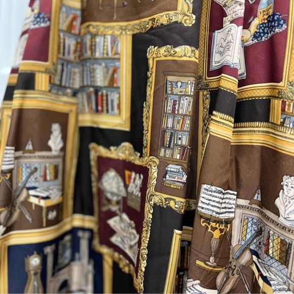 J.Crew Collection Library Book Themed Printed Silk Mini Skirt 0 - Picture 12 of 13